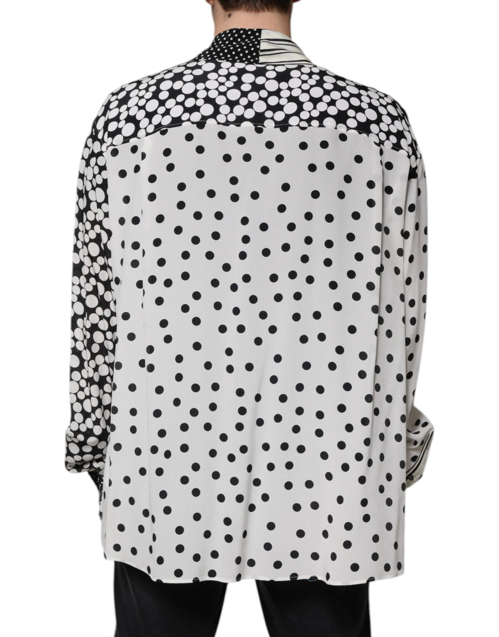 Dolce & Gabbana 100% Silk Shirt in Black and White