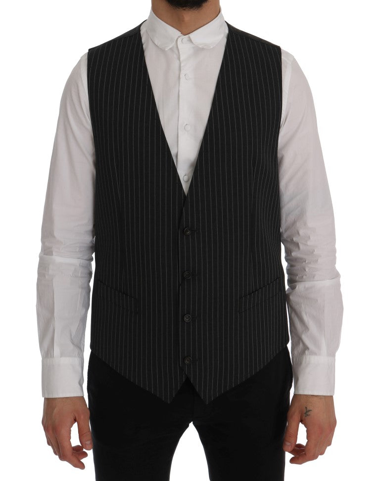 Gray Wool Stretch Vest mens luxury fashion - Mens Edit