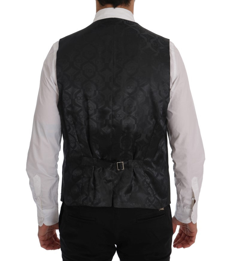 Dolce & Gabbana Wool Stretch Vest in Grey