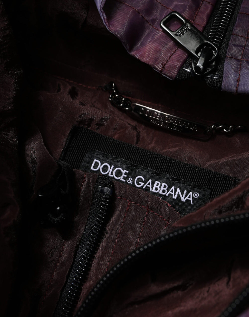 Dolce & Gabbana Nylon Blouson Jacket in Purple Camouflage