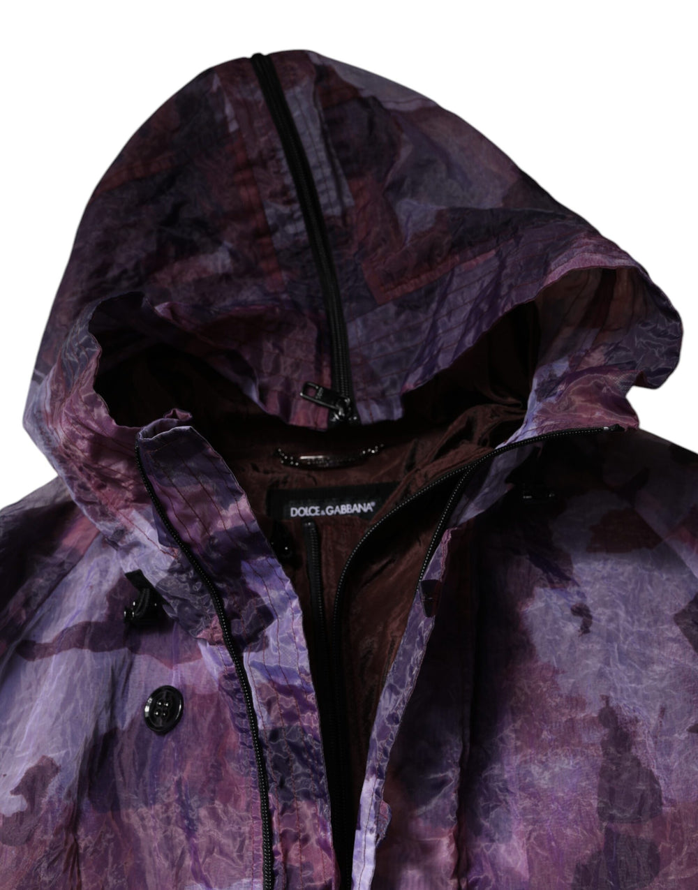 Dolce & Gabbana Nylon Blouson Jacket in Purple Camouflage