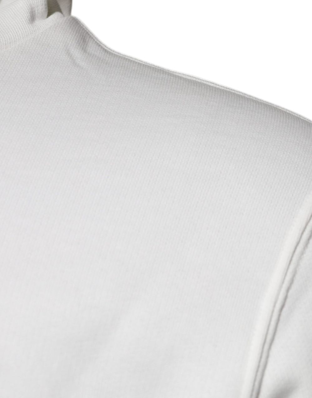Dolce & Gabbana 100% Cotton Hooded Pullover Sweater in White