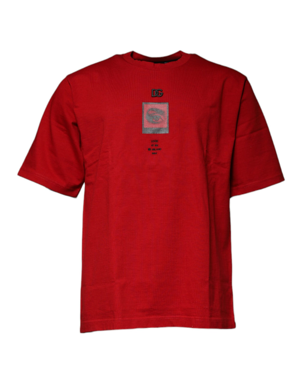 Dolce & Gabbana 100% Cotton Crew Neck T-shirt in Red