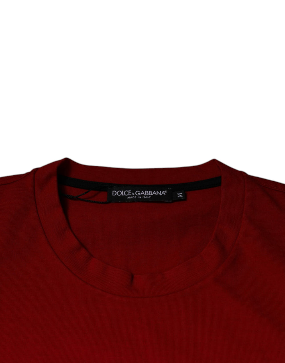 Dolce & Gabbana 100% Cotton Crew Neck T-shirt in Red