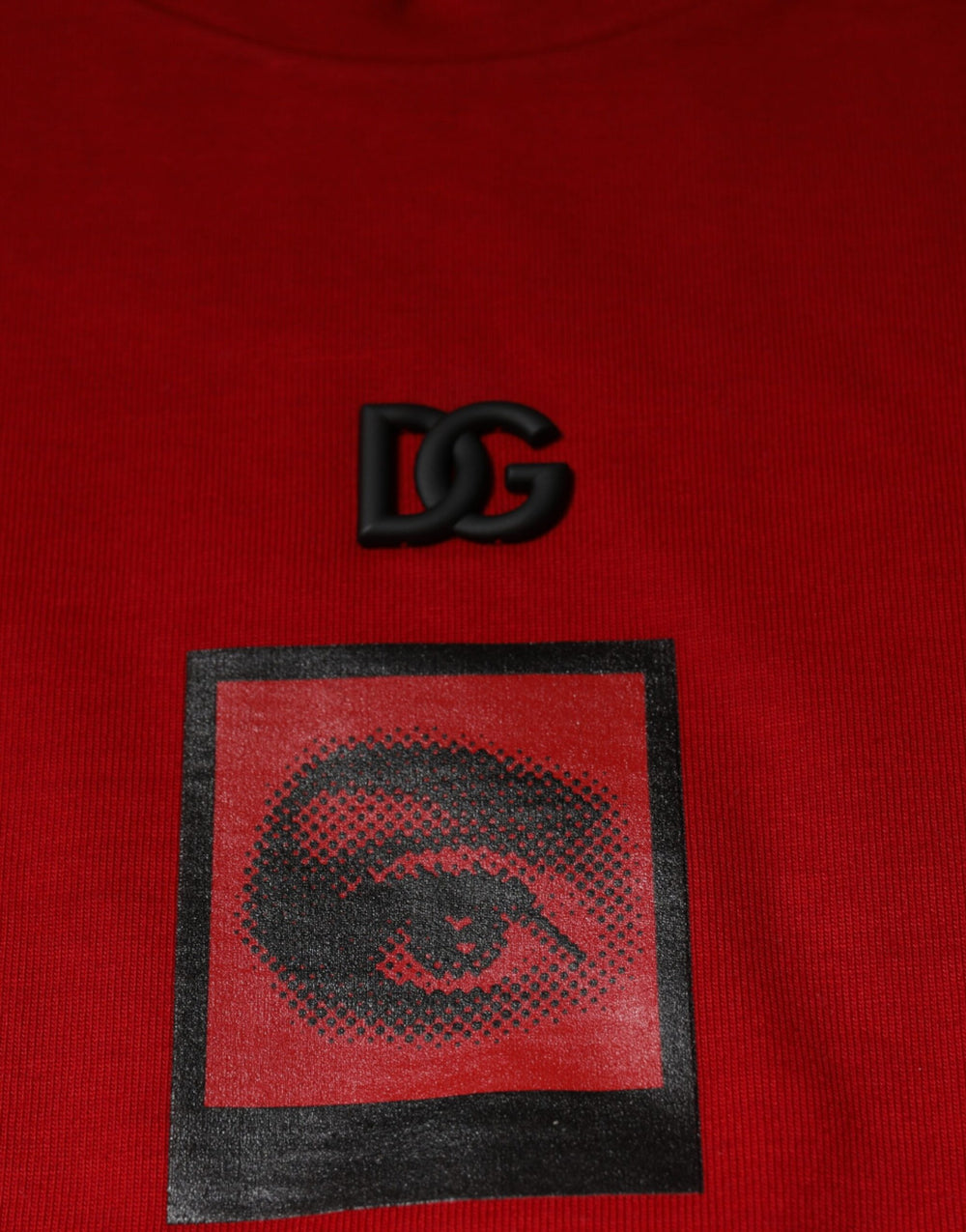 Dolce & Gabbana 100% Cotton Crew Neck T-shirt in Red