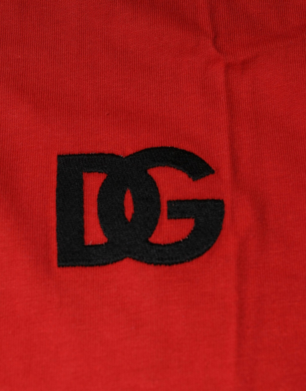 Dolce & Gabbana 100% Cotton Crew Neck T-shirt in Red