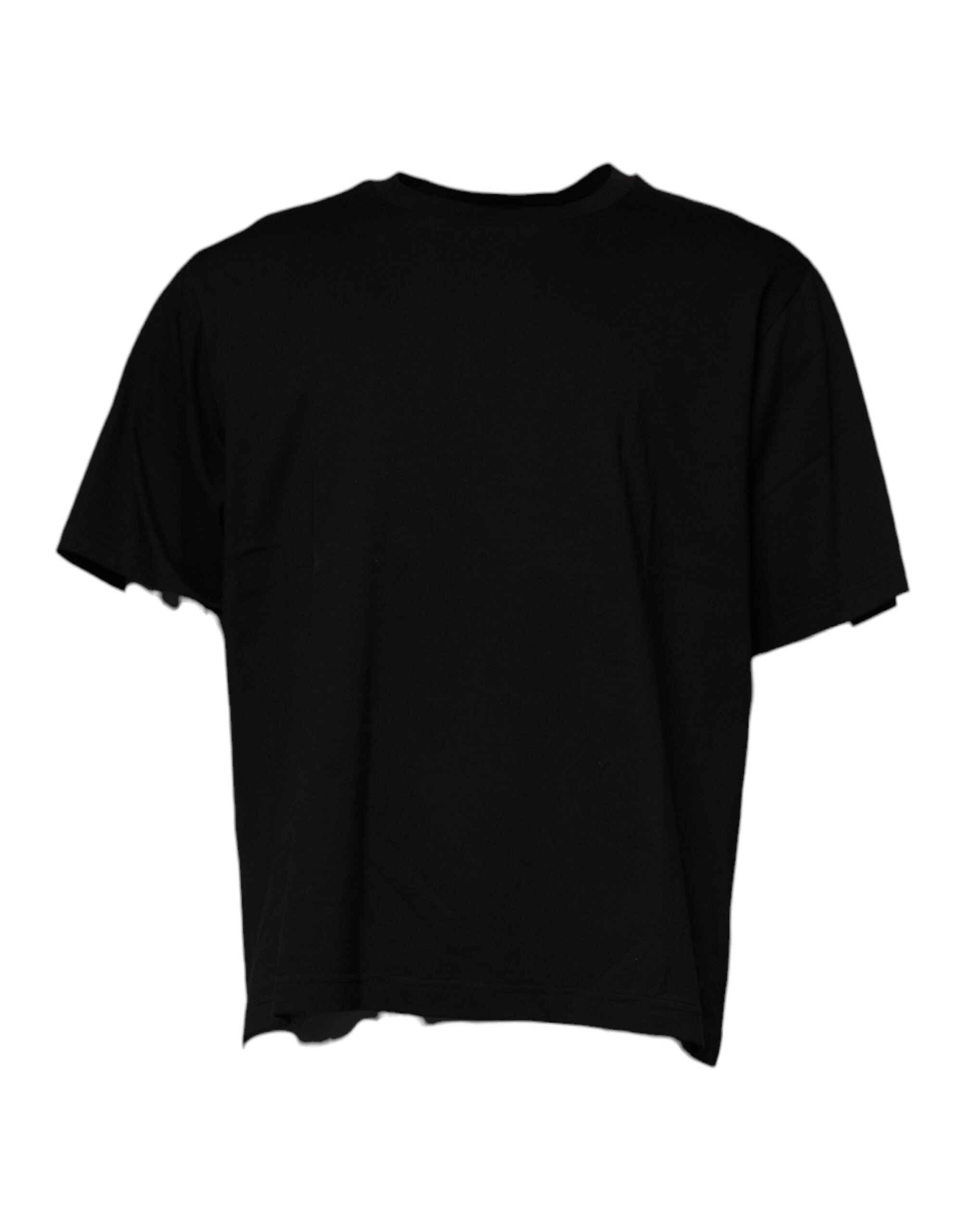 Dolce & Gabbana 100% Cotton Crew Neck T-shirt in Black
