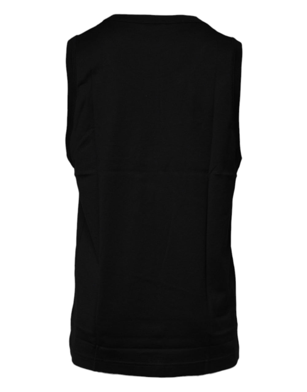 Dolce & Gabbana 100% Cotton Sleeveless T-shirt in Black