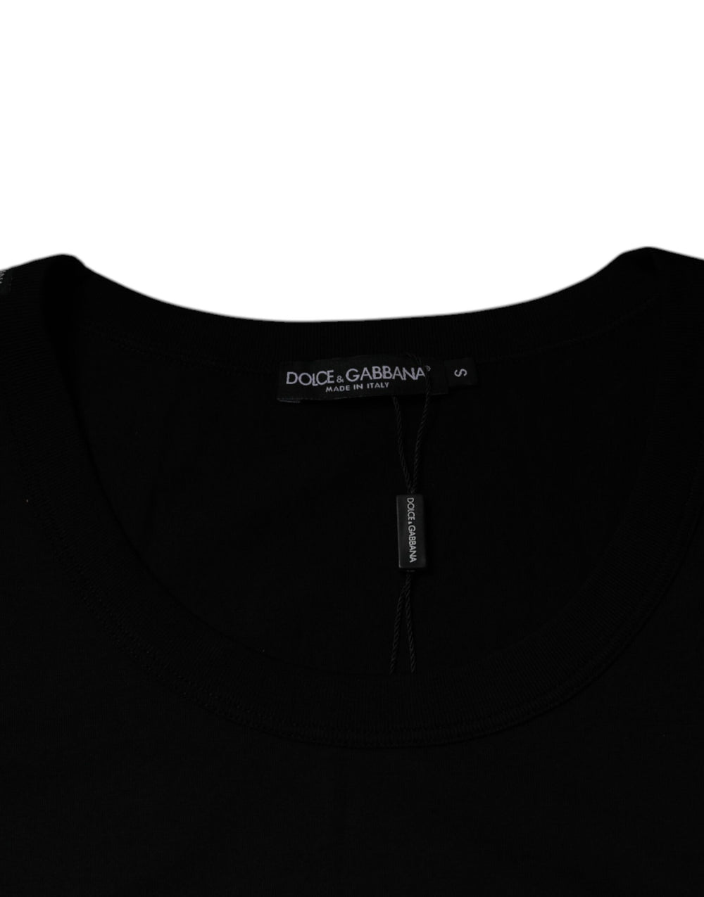 Dolce & Gabbana 100% Cotton Sleeveless T-shirt in Black