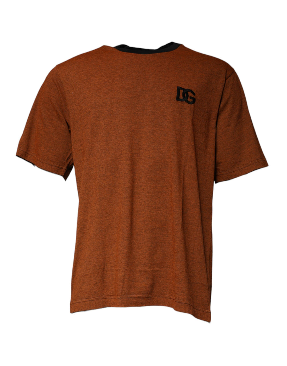 Dolce & Gabbana 100% Cotton Crew Neck T-shirt in Brown