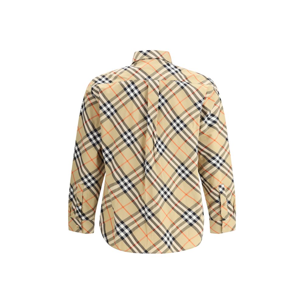 Burberry Archive Check Cotton Shirt in Beige