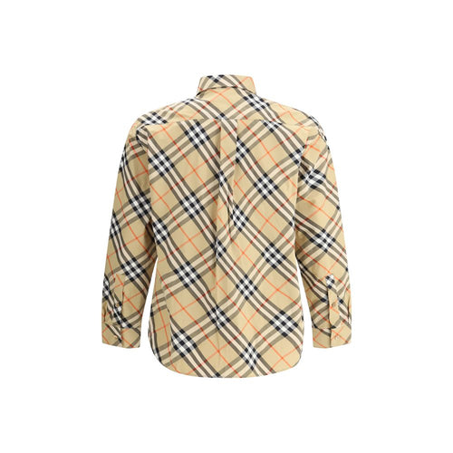 Burberry Archive Check Cotton Shirt in Beige