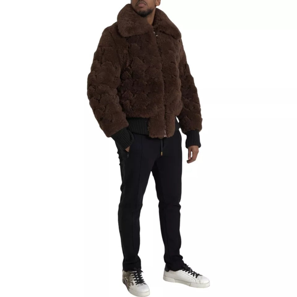 Bottega Veneta Μπουφάν Bomber από Shearling σε Καφέ