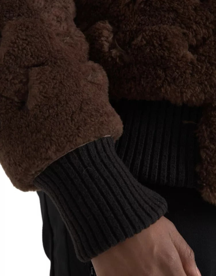 Bottega Veneta Μπουφάν Bomber από Shearling σε Καφέ