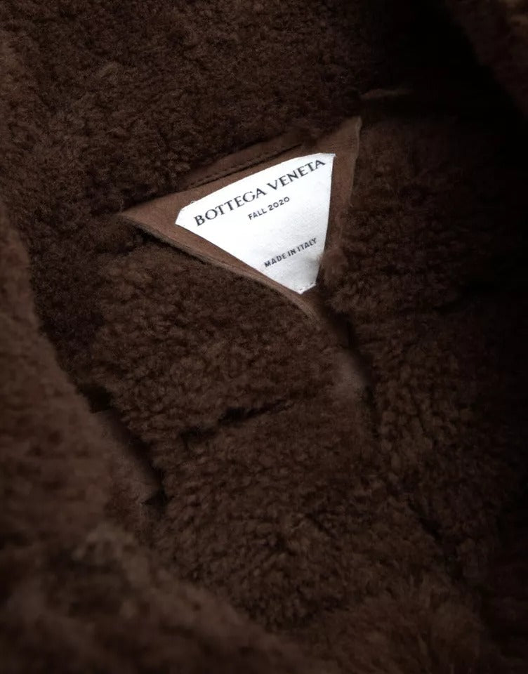 Bottega Veneta Μπουφάν Bomber από Shearling σε Καφέ