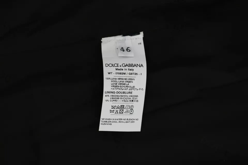 Dolce & Gabbana 100% Wool Formal Waistcoat in Black