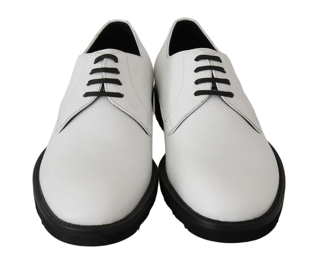 Dolce & Gabbana Leather Derby Shoes in White