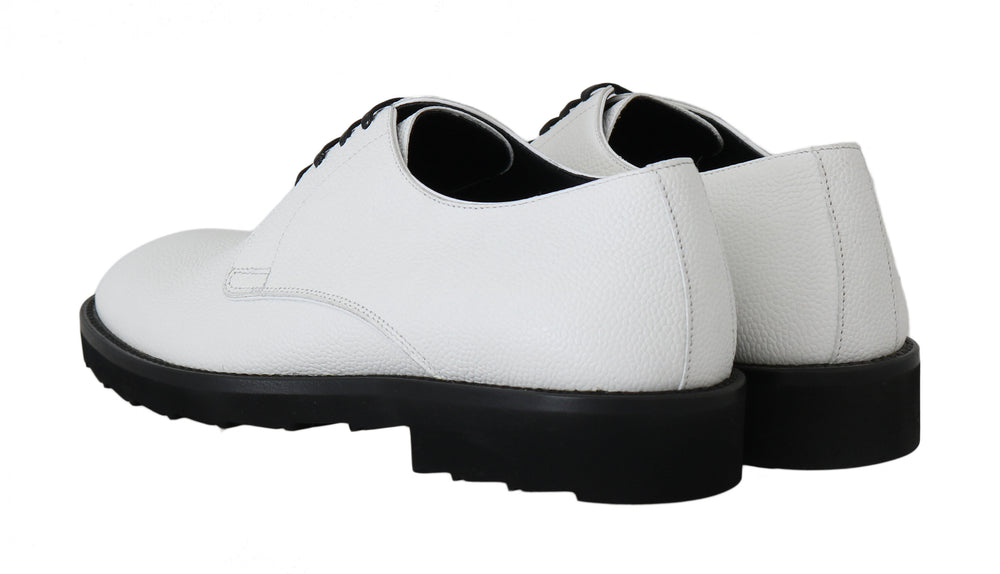 Dolce & Gabbana Leather Derby Shoes in White