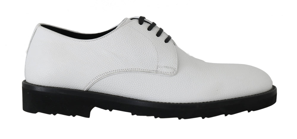 Dolce & Gabbana Leather Derby Shoes in White