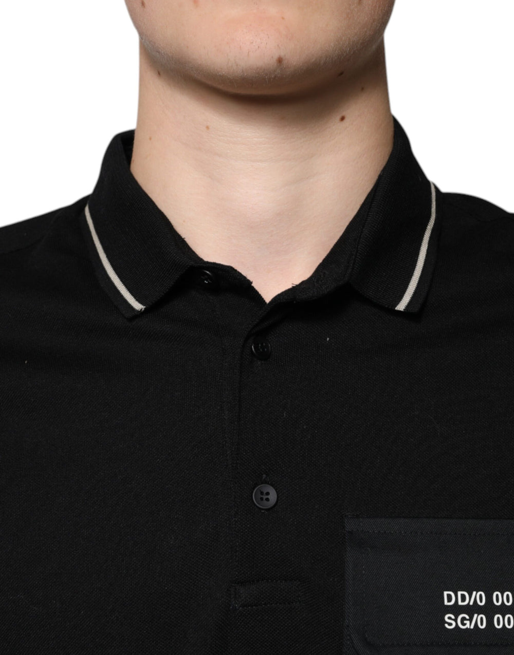 Dolce & Gabbana 100% Cotton Polo Shirt in Black and White