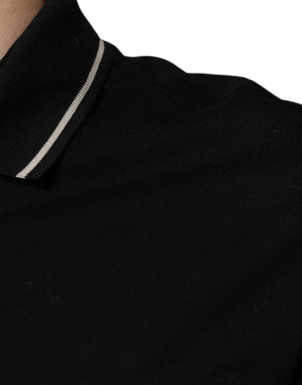 Dolce & Gabbana 100% Cotton Polo Shirt in Black and White