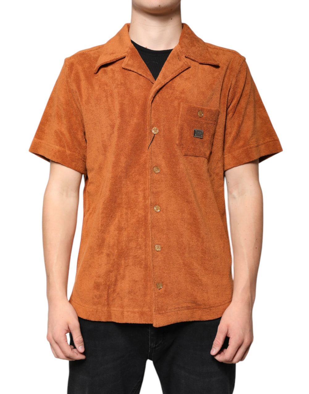Dolce & Gabbana Cotton Velvet Button-Down Shirt in Hazel