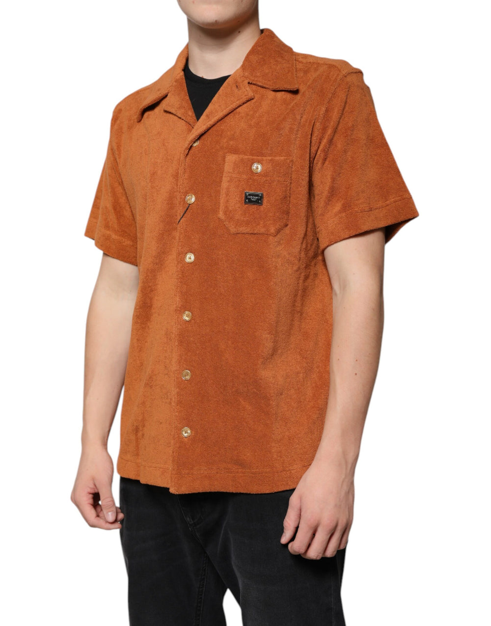 Dolce & Gabbana Cotton Velvet Button-Down Shirt in Hazel