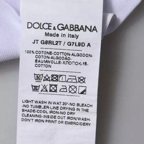 Dolce & Gabbana Cotton Crew Neck T-shirt in White