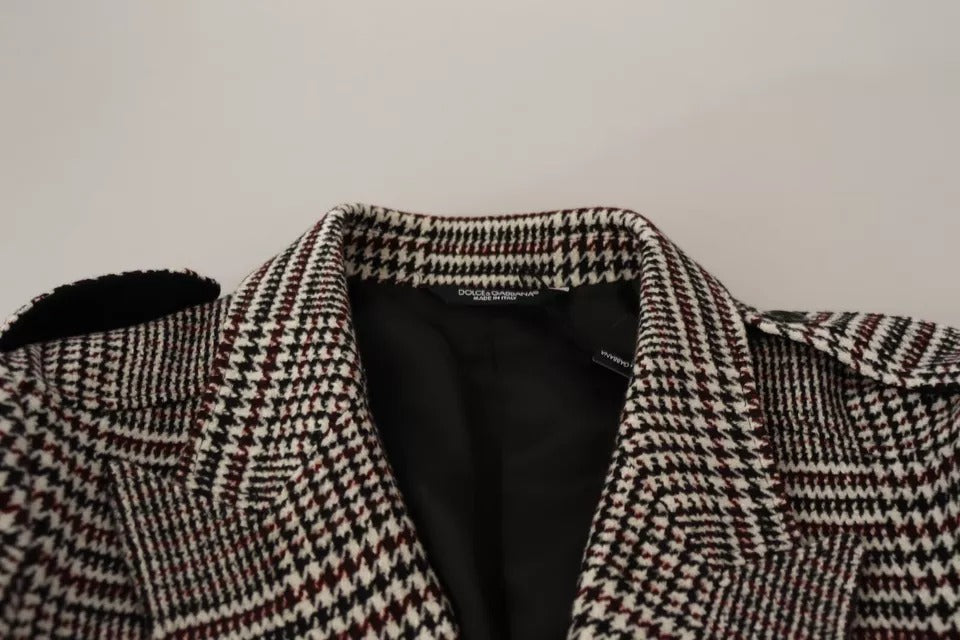 Dolce & Gabbana Trench Coat με Καρό Σχέδιο σε Γκρι