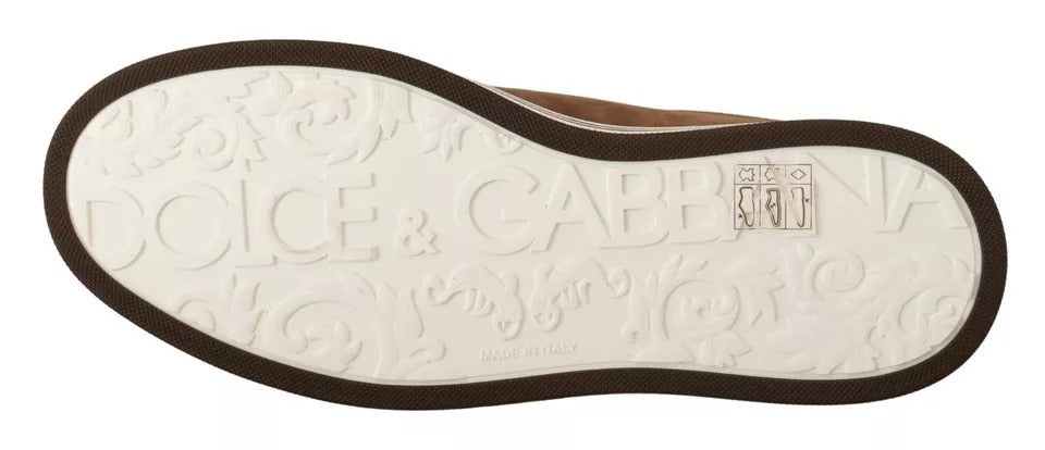 Dolce & Gabbana Suede Low Top Sneakers in Brown