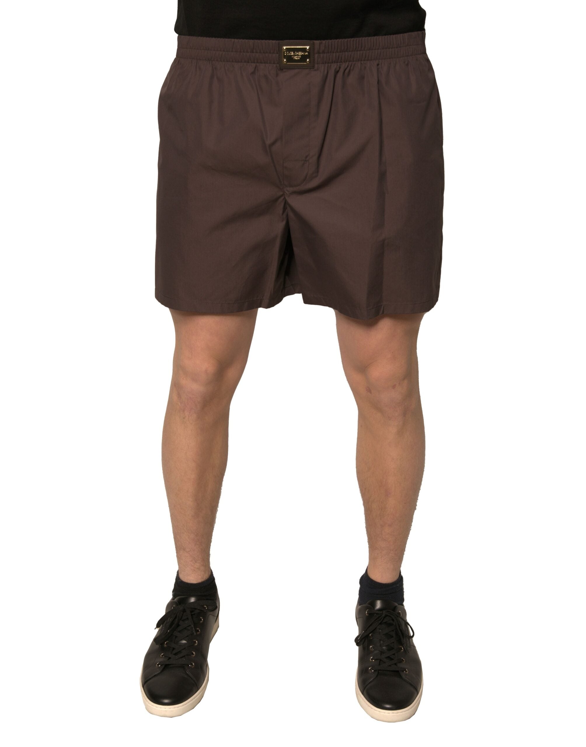 Dolce & Gabbana Shorts από Βαμβάκι και Μετάξι σε Καφέ
