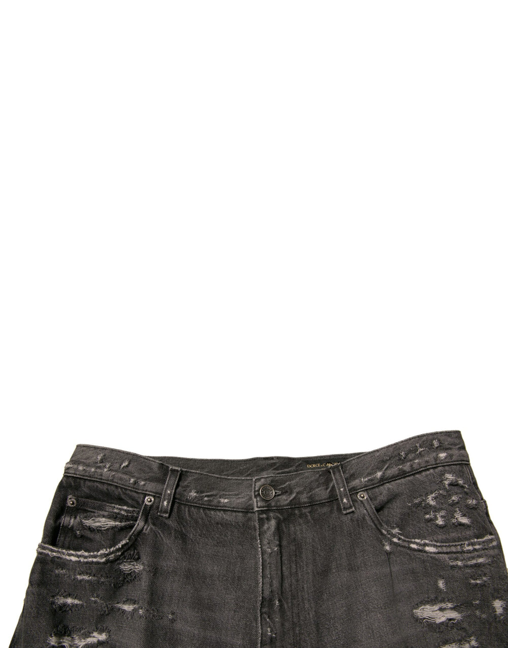 Dolce & Gabbana Cotton Straight-Leg Jeans in Dark Grey