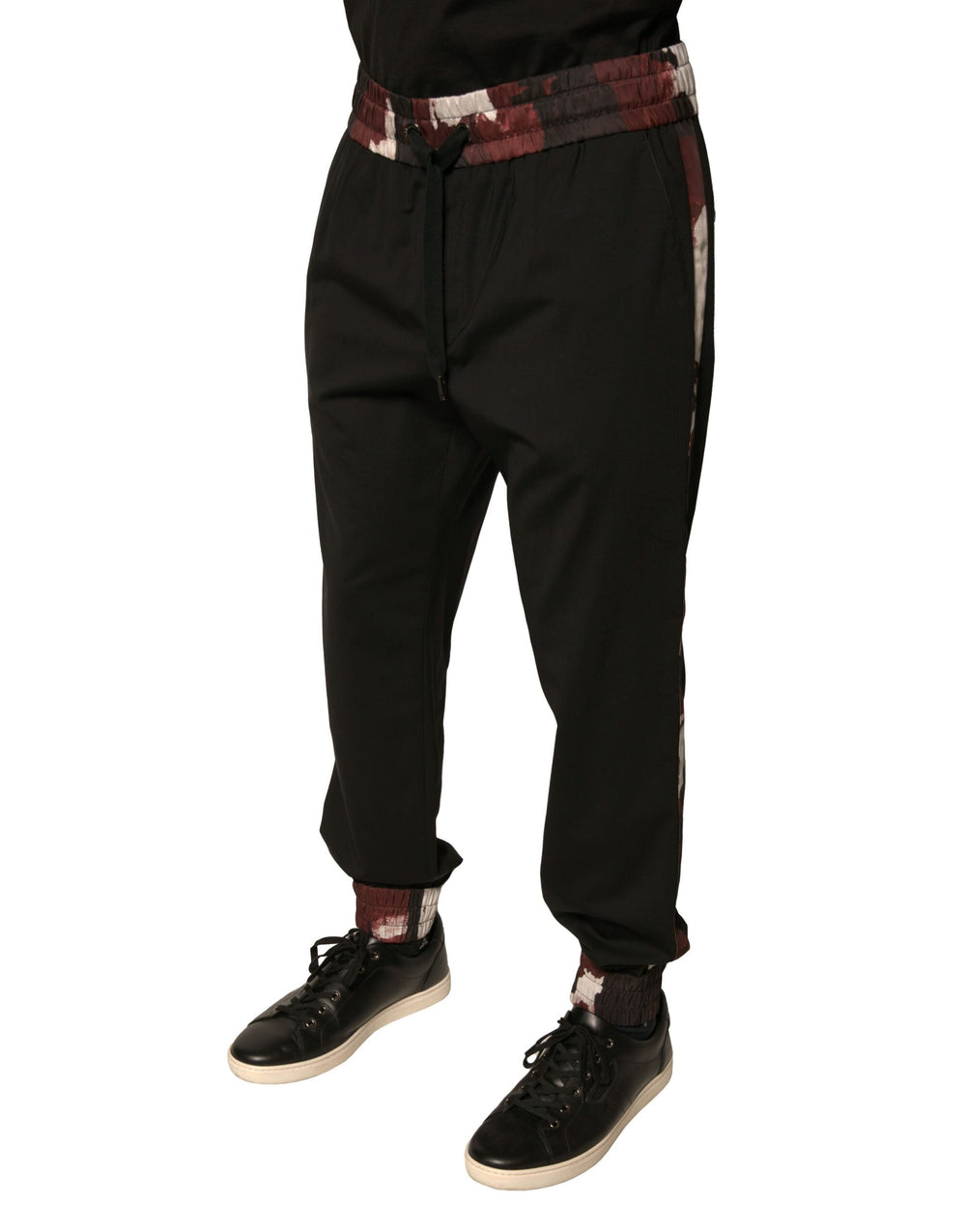 Dolce & Gabbana Wool Jogger Trousers in Black Camouflage