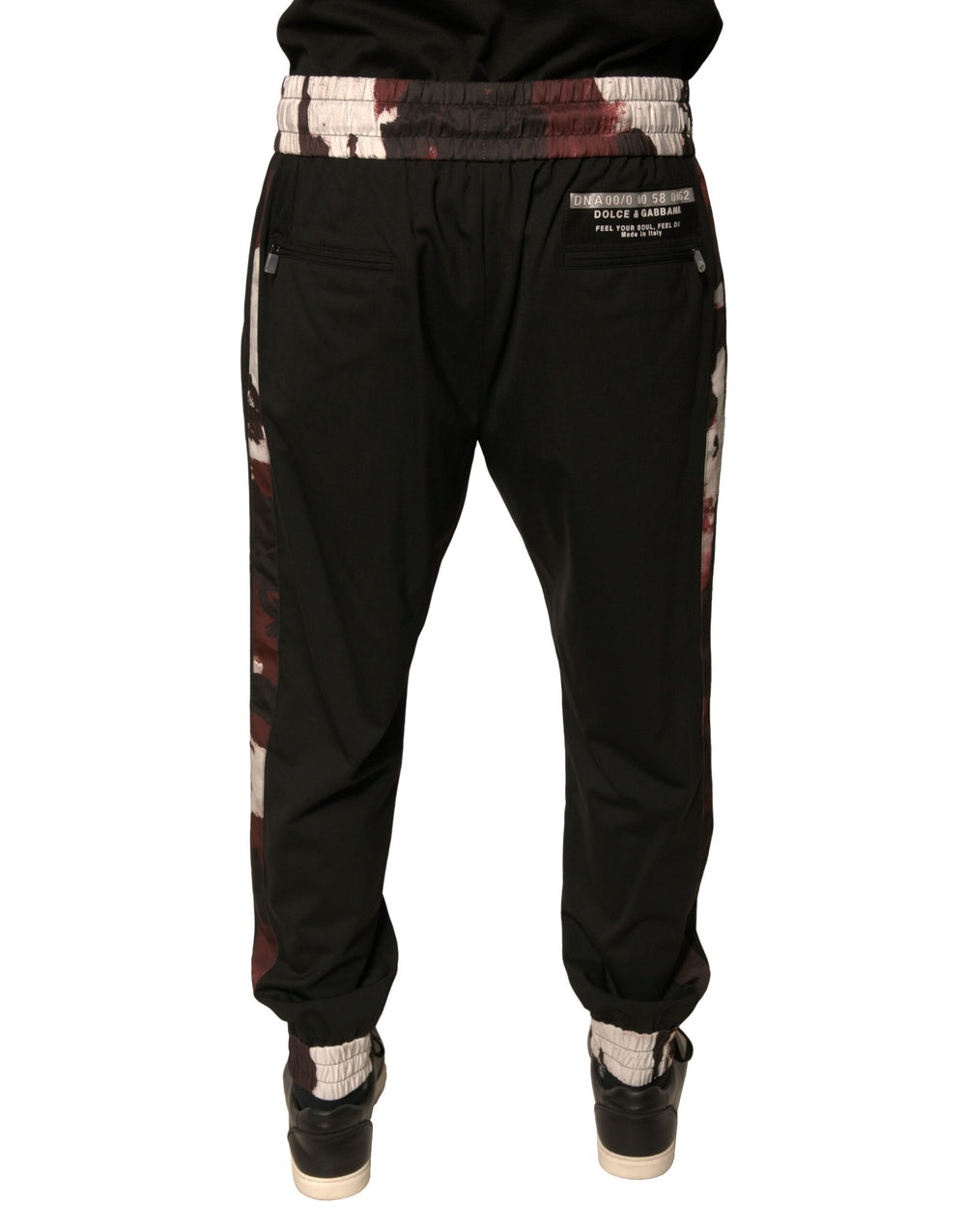 Dolce & Gabbana Wool Jogger Trousers in Black Camouflage