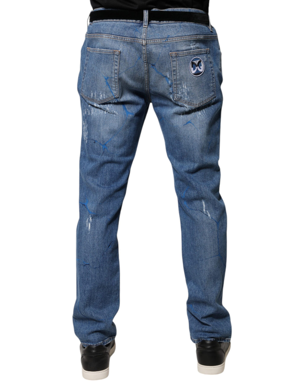 Dolce & Gabbana Cotton Stretch Skinny Jeans in Blue