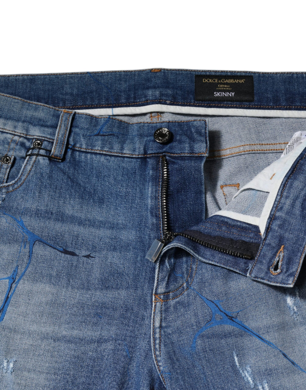 Dolce & Gabbana Cotton Stretch Skinny Jeans in Blue
