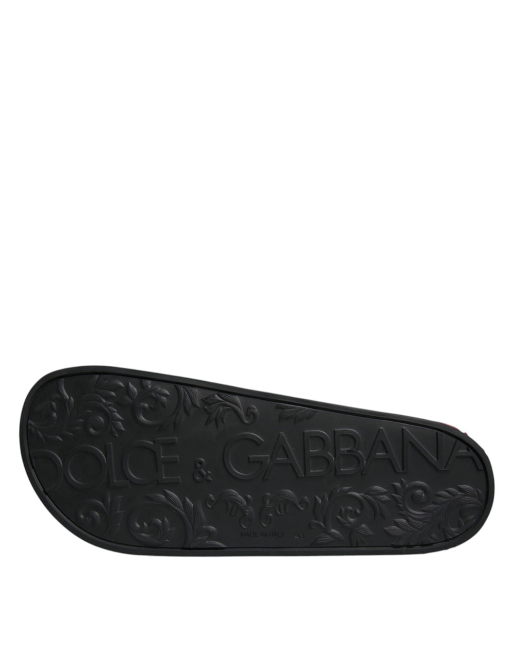 Dolce & Gabbana Leather Slides in Black