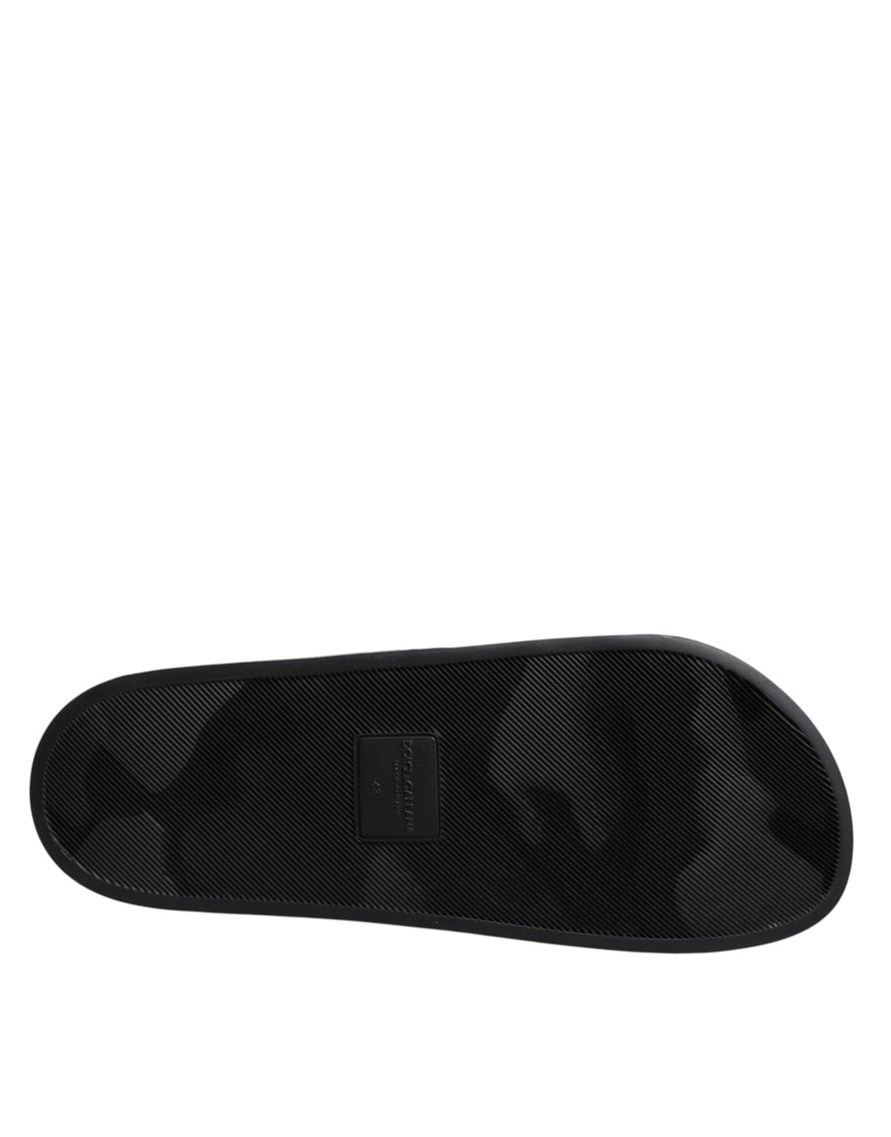Dolce & Gabbana Calf Leather Slides in Black