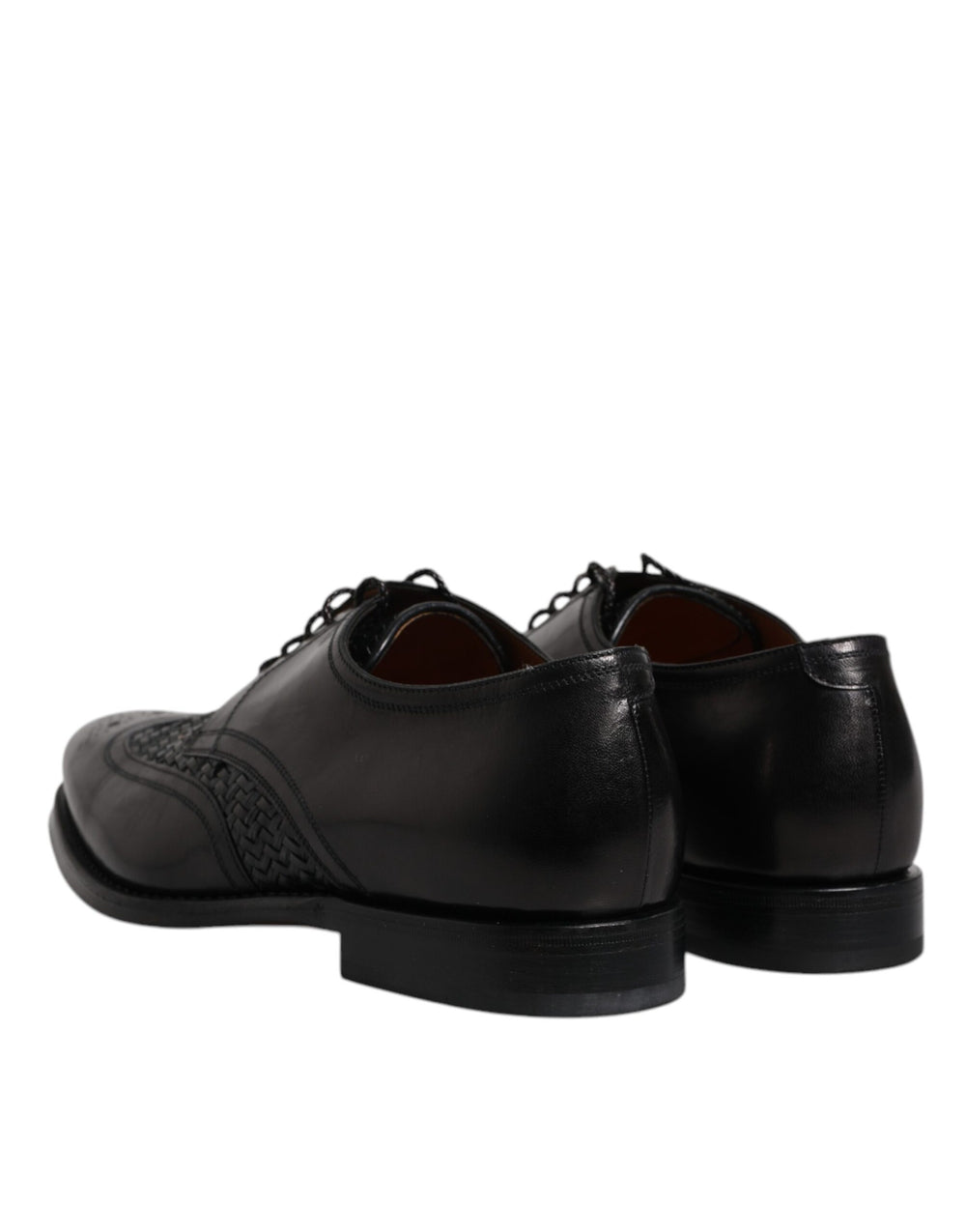 Dolce & Gabbana Leather Derby Wingtip Shoes in Black