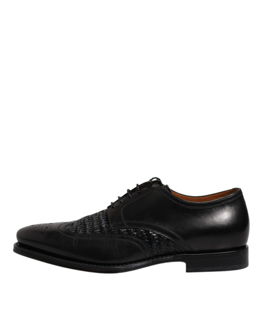 Dolce & Gabbana Leather Derby Wingtip Shoes in Black
