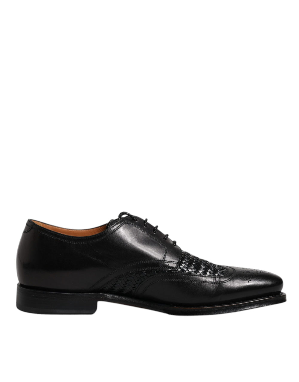 Dolce & Gabbana Leather Derby Wingtip Shoes in Black