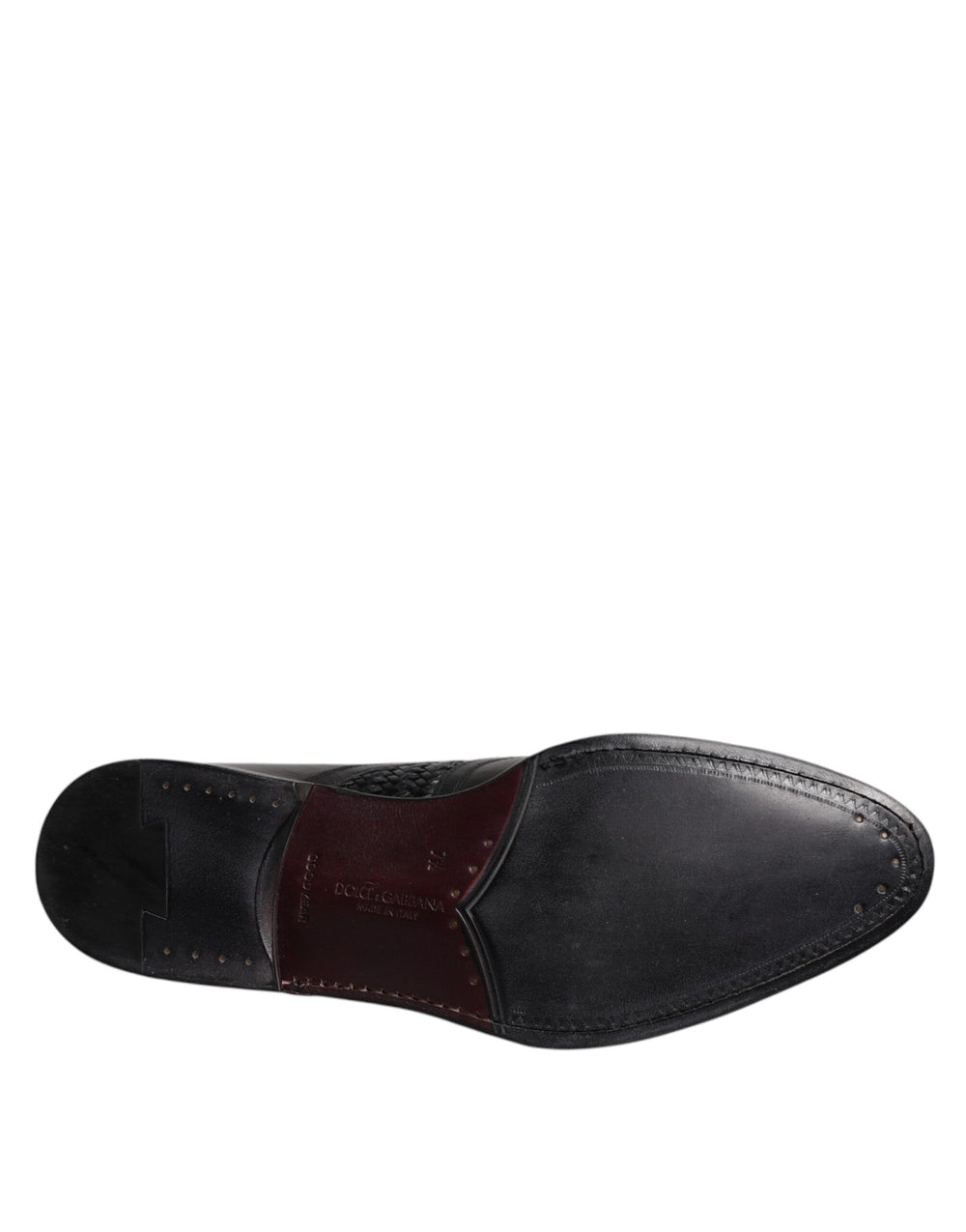 Dolce & Gabbana Leather Derby Wingtip Shoes in Black