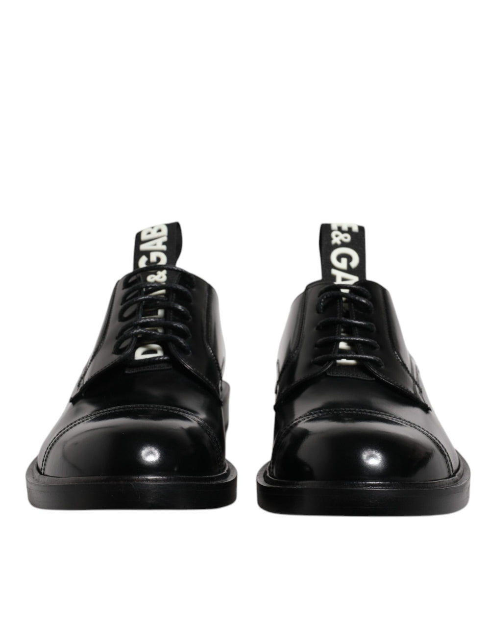 Dolce & Gabbana Calf Leather Derby Shoes in Black