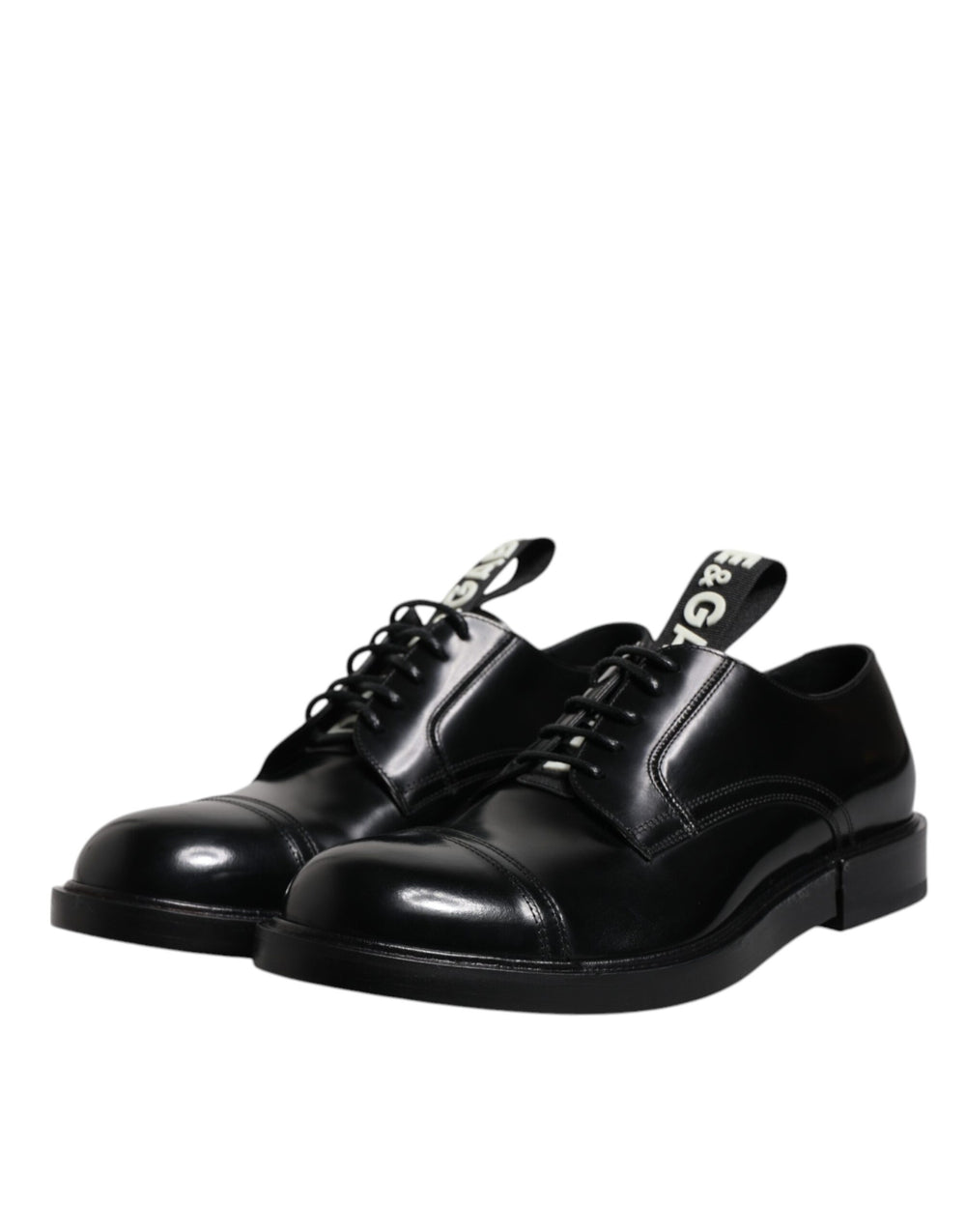 Dolce & Gabbana Calf Leather Derby Shoes in Black