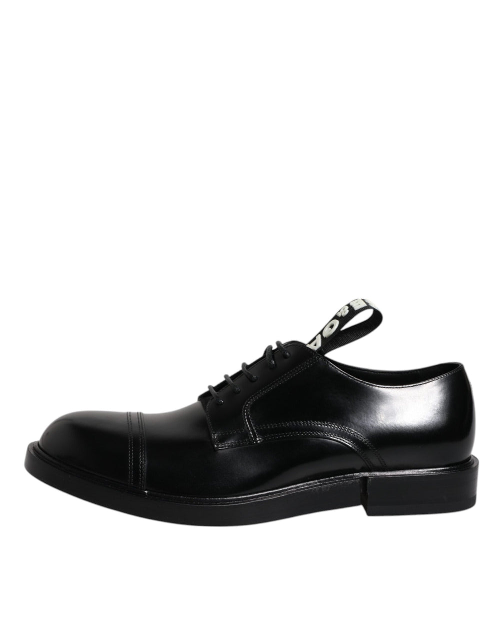 Dolce & Gabbana Calf Leather Derby Shoes in Black