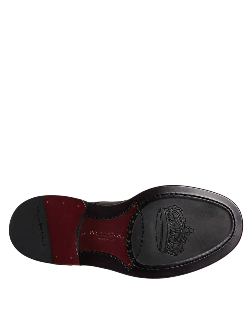 Dolce & Gabbana Calf Leather Derby Wingtip Shoes in Brown