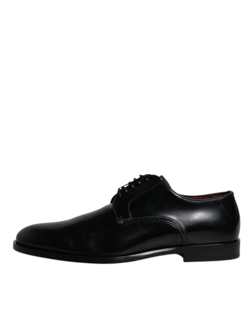Dolce & Gabbana Calfskin Leather Derby Shoes in Black