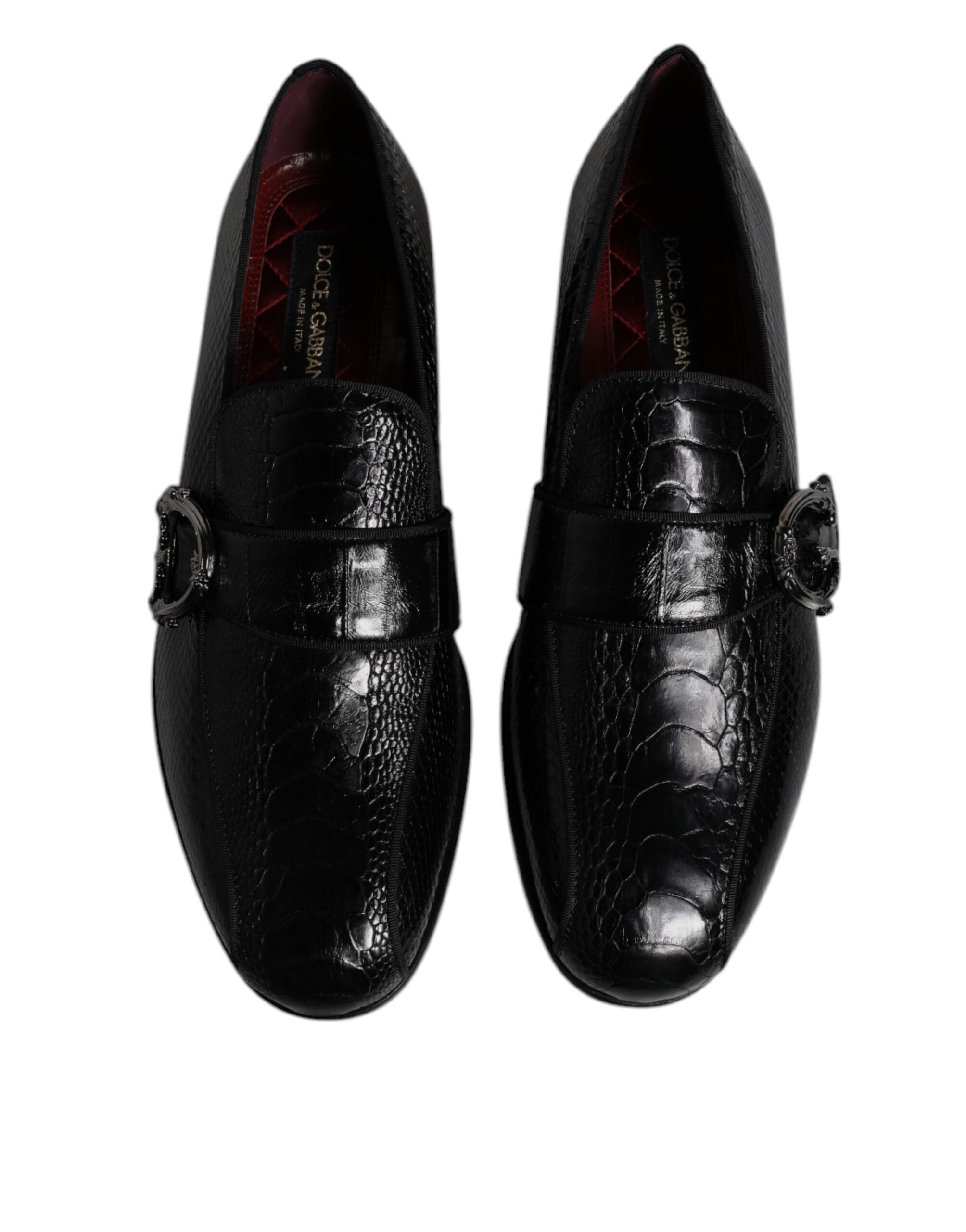 Dolce & Gabbana Μοκασίνια από Εξωτικά Δέρματα σε Μαύρο