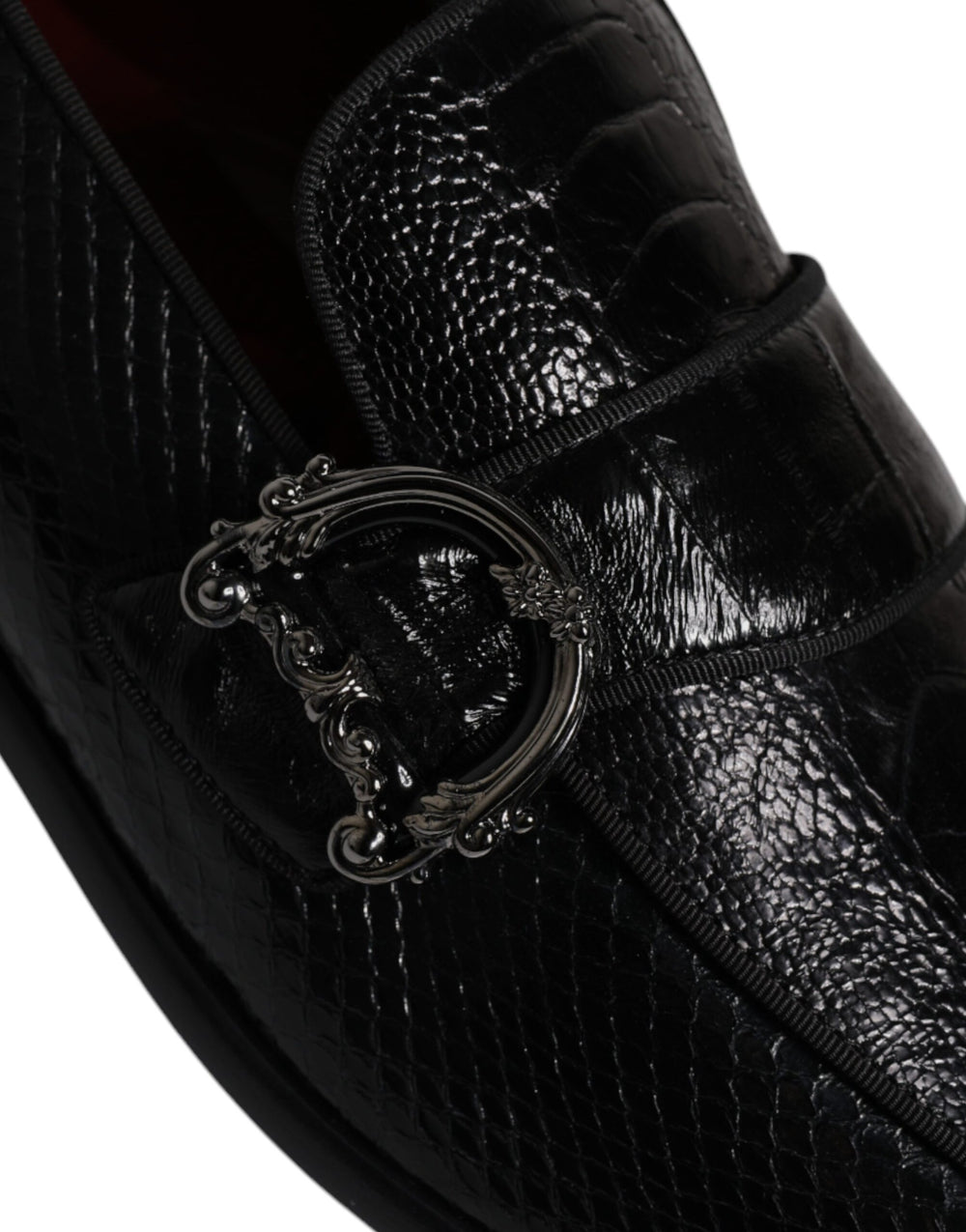 Dolce & Gabbana Exotic Leather Loafers in Black