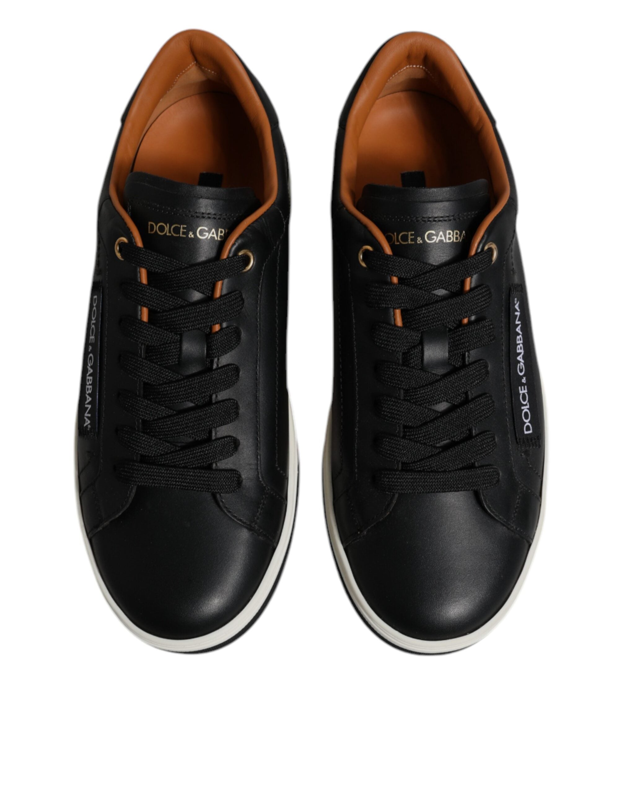 Dolce & Gabbana Sneakers από Δέρμα Μοσχαριού σε Μαύρο και Λευκό